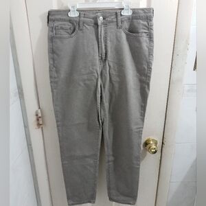 Old Navy Jeans High-Rise OG Straight Tan Stretch Slim Pockets Women's Size 10